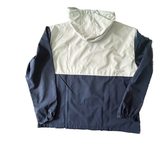 Toast Jacket 2XL Windbreaker Zip Color Block Navy White Orange Embroidered Hoody - Picture 3 of 12